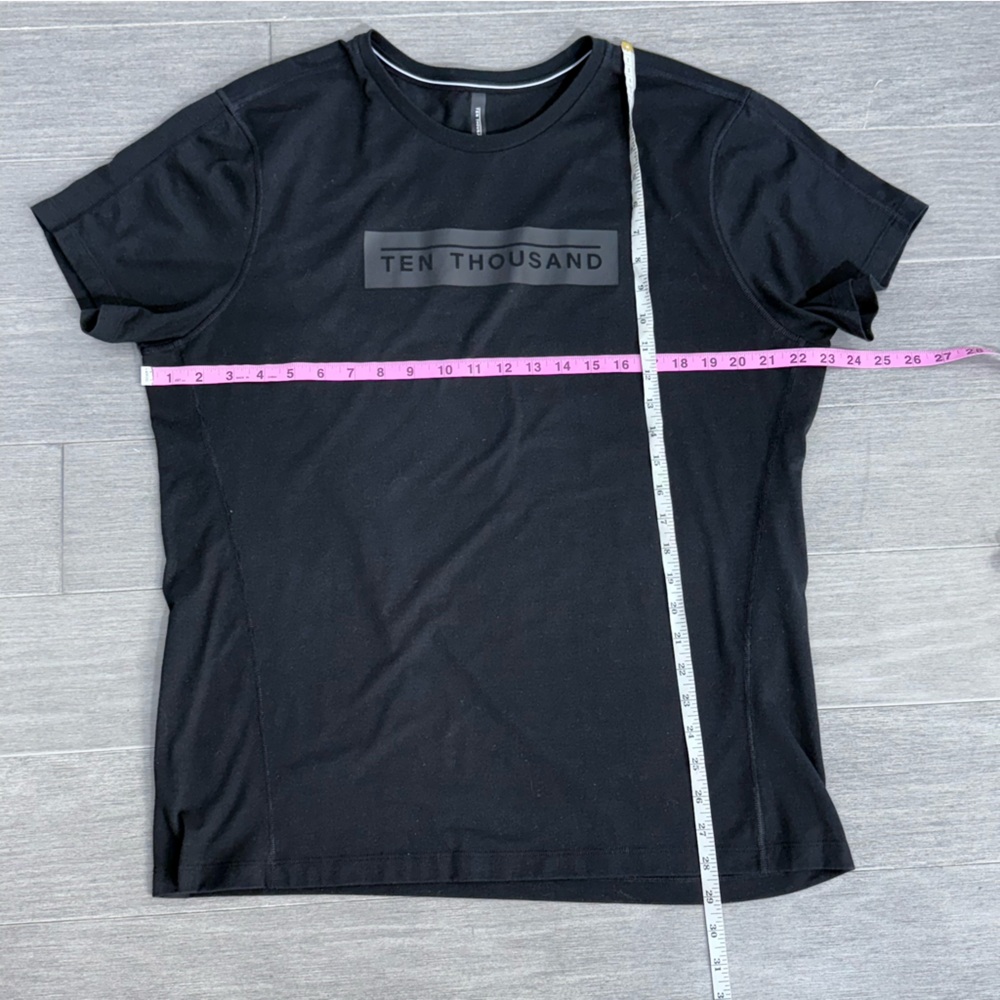 Ten Thousand Durable Logo T Shirt Black XL Short Sleeve Fitted TTKO25 Gym Run - Picture 11 of 11